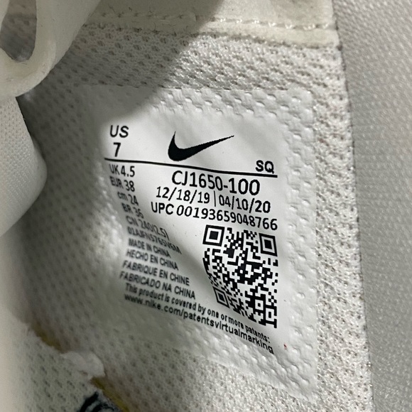 Women’s Air Force 1 ‘07 LX Low Tear Away Nike White/Multi Color Size 7 Unisex - Picture 11 of 16